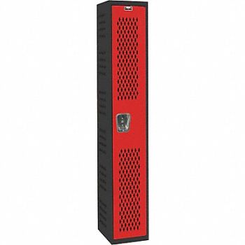 HALLOWELL Lckr 1x1Lckr Red/Blk 72 x12 x18 Assm, 35UW92