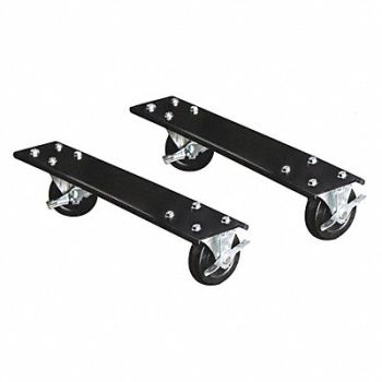 HALLOWELL Caster Kit Steel Black, 35UX28