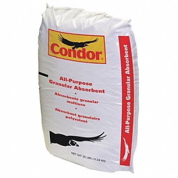 CONDOR Granular Clay Floor Absorbent 25 lb Bag, 35UX85
