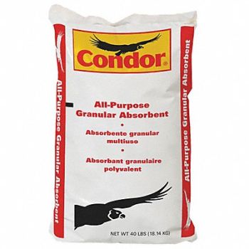 CONDOR Granular Clay Floor Absorbent 40 lb Bag, 35UX86