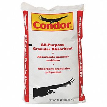 CONDOR Granular Clay Floor Absorbent 50 lb Bag, 35UX87