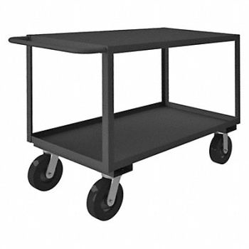 GRAINGER APPROVED Rolling Stock Cart 2 Shelf 2000 lb., 35W004