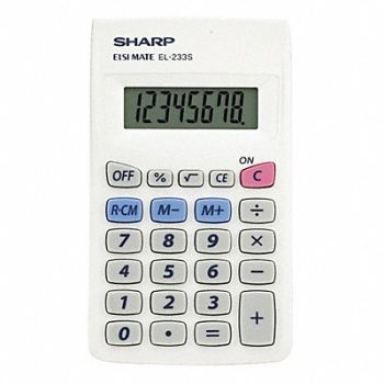 SHARP Handheld Calculator LCD 8 Digit, 35W757