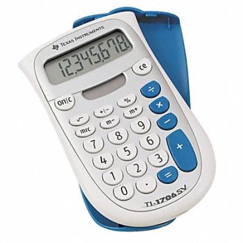 TEXAS INSTRUMENTS Handheld Pocket Calculator LCD 8 Digit, 35W791