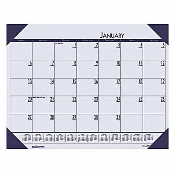 HOUSE OF DOOLITTLE Monthly Desk Calendar 22x17 In Orchid, 35X170