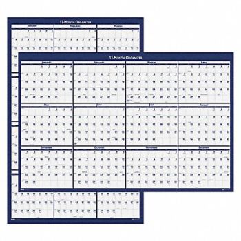 HOUSE OF DOOLITTLE Wall Calendar Reverse/Erase 32x48 In., 35X199
