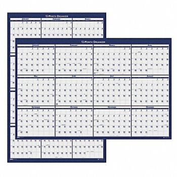 HOUSE OF DOOLITTLE Wall Calendar Reverse/Erase 24x37 In., 35X201