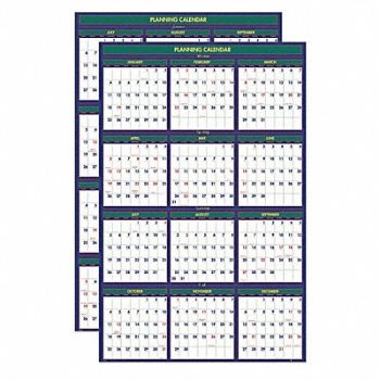 HOUSE OF DOOLITTLE Year Wall Calendar 24x37 In., 35X240