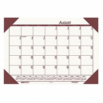 HOUSE OF DOOLITTLE Desk Pad Calendar 18-1/2x13 In Cream, 35X287