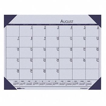 HOUSE OF DOOLITTLE Desk Pad Calendar 18-1/2x13 In Orchid, 35X288