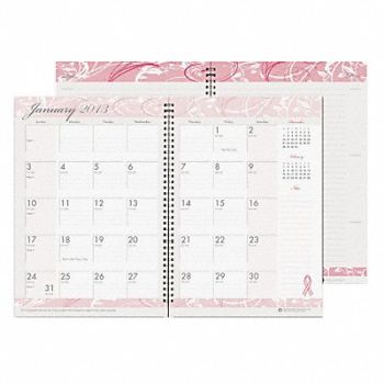 HOUSE OF DOOLITTLE Monthly Planner/Journal 7x10 In Pink, 35X322