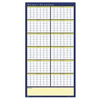 HOUSE OF DOOLITTLE Yearly Wall Planner Reversible 60x26 In., 35X329
