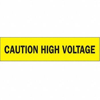 BRADY Barricade Tape Caution High Voltage 3inW, 35XM25