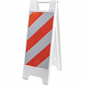 BRADY Barricade Reflective Orange/White 36inH, 35XM31