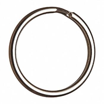 BRADY Key Ring Silver 1 in PK10, 35XM33