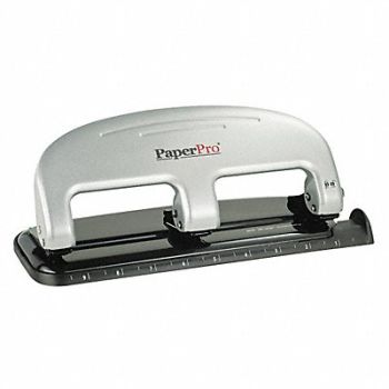 PAPERPRO Three-Hole Paper Punch 20 Sheet Blk/Slvr, 35Y604