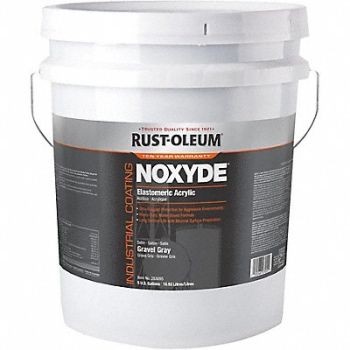 RUST-OLEUM J0583 Elastomeric Acrylic Gravel Gray 5 gal, 35YJ80