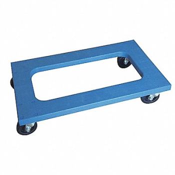 GRAINGER APPROVED Gen. Purpse Dolly Flush 30inLx18inW Blue, 35YL99