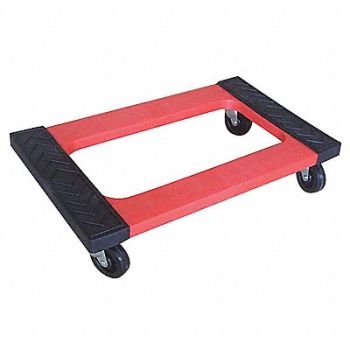 GRAINGER APPROVED Dolly Raised Ends 30 inL x 18 inW Red, 35YM02