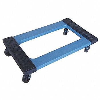 GRAINGER APPROVED Dolly Raised Ends 30 inL x 18 inW Blue, 35YM03