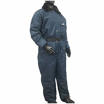 POLAR PLUS Coverall XL Mens Navy Nylon, 35YP94