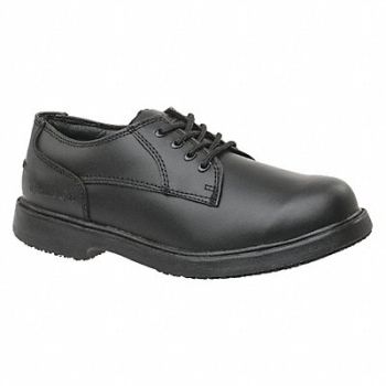GENUINE GRIP Oxford Shoe 7-1/2 Medium Black Plain PR, 35YT41