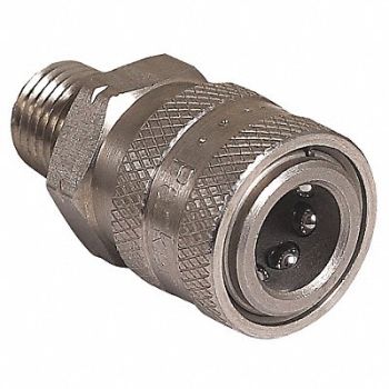 GRAINGER APPROVED Quick-Connect Coupler 1/4 (M) x 1/4, 35Z907