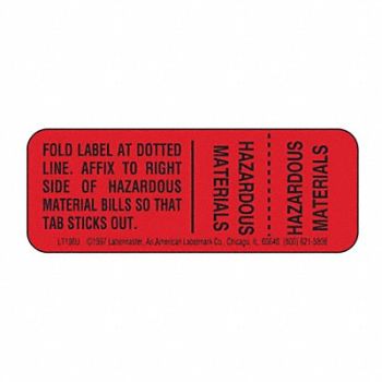 LABELMASTER Hazmat Shipping Label 3/4 H 2 W PK500, 35ZL33