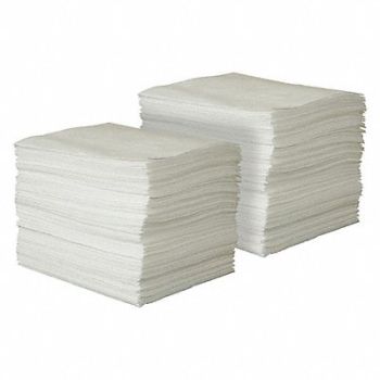CONDOR Absorb Pad Oil-Based Liquids White PK200, 35ZR07