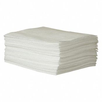 CONDOR Absorb Pad Oil-Based Liquids White PK50, 35ZR10