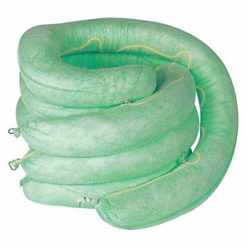 CONDOR Absorb Boom Chem/Hazmat 10ft L PK4, 35ZR59