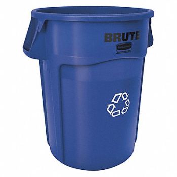 RUBBERMAID COMMERCIAL PRODUCTS Recycling Receptacle Blue 44 gal., 35ZU75