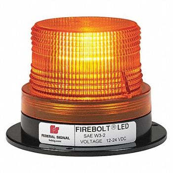 FEDERAL SIGNAL Beacon Light Amber Flashing, 35ZX17