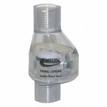 VALTERRA Spring Swing Check Valve PVC 1/2 FNPT, 35ZY67