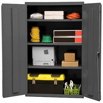 DURHAM MFG Storage Cabinet 60 x36 x18 Gray 3Shlv, 3NYL1