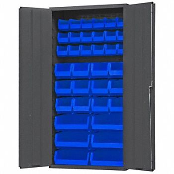 DURHAM MFG K4888 Bin Cabinet 72 x36 x18 Gray 36BlueBns, 36FC08