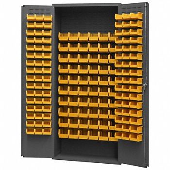 DURHAM MFG K4894 Bin Cabinet 84 x36 x18 Gray 156YlwBns, 36EZ97