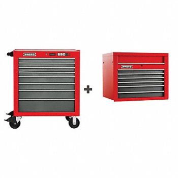 PROTO Rolling Cabinet 41 H 8 Drawers Top Chest, 360WH0