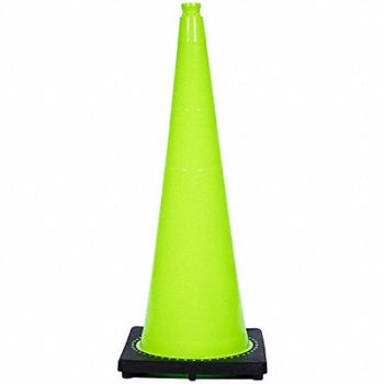 GRAINGER APPROVED Traffic Cone 10 lb Lime Cone Color, 53WN73