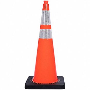 GRAINGER APPROVED Traffic Cone 15 lb Orange Cone Color, 53WN86