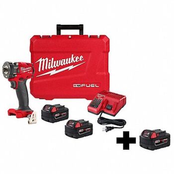 MILWAUKEE M18 FUEL 3/8 Compact Impact Wrench Kit, 361AW0