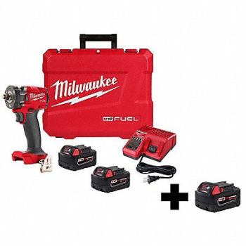 MILWAUKEE M18 FUEL 1/2 Compact Impact Wrench Kit, 361AW1