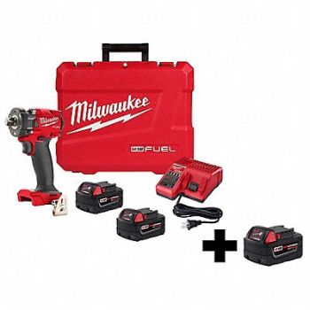 MILWAUKEE M18 FUEL 1/2 Compact Impact Wrench Kit, 361AW2