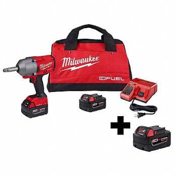 MILWAUKEE M18 FUEL 1/2 Ext Anvil Impact Wrench Kit, 361AW3