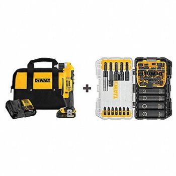 DEWALT Drill Kit Cordless 2000 RPM 20V DC, 361CE1