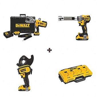 DEWALT Cordless Crimping Tool Kit 20.0V 6 tons, 361CL5