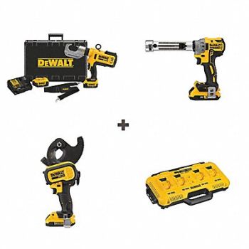 DEWALT Cordless Crimping Tool Kit 20.0V 12 tons, 361CL7