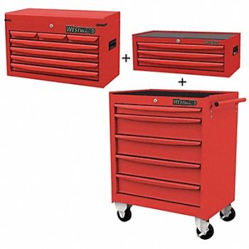 WESTWARD Drawers Rolling Cabinet, 361LM8