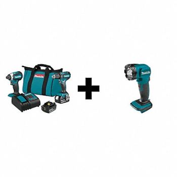 MAKITA 18V LXT BL Drill 1/2 Impact Wrench Kit, 361YD3