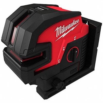 MILWAUKEE Cross Line Laser Green Range 165 ft, 801NE3